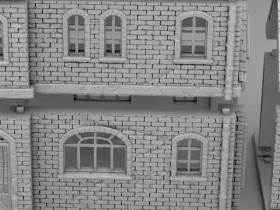 20th century building 3D print model