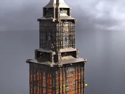 Mining colony Palace Tower 2 3D model