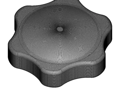 Plastic Hex Knob 3D print model