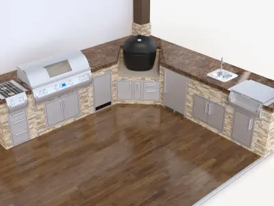 Outdoor kitchen  3D model