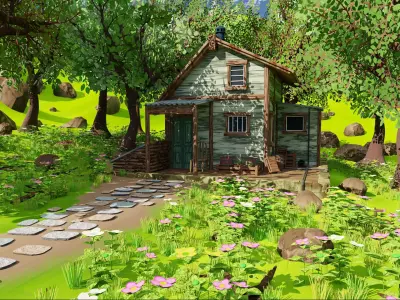 House In Forest 3D model