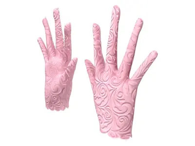 Ladies Gloves Low-poly 3D model
