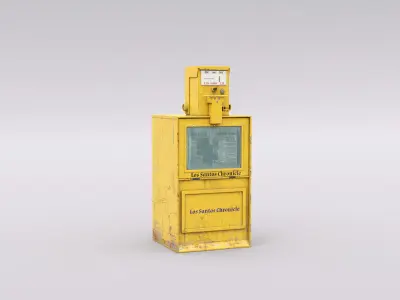 Newspaper Vending Machine Low-poly 3D model