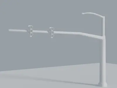 Traffic Light Free low-poly 3D model
