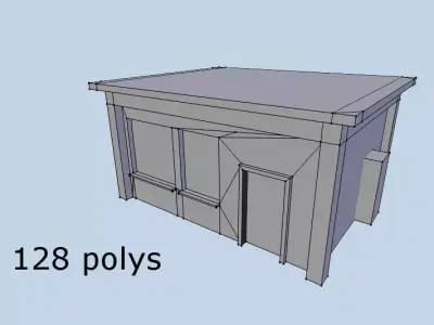 town shop Free low-poly 3D model