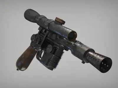 HAN SOLO DL-44 HEAVY BLASTER PISTOL FOR 3D PRINT 1to1 SCALE 3D print model