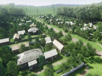 Rustic Environment For Unity Low-poly 3D model