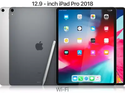 Apple iPad Pro 12-9 inch Wi-Fi 2018 and New Apple Pencil 3D model