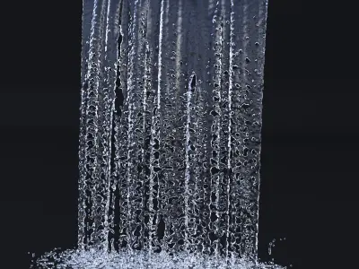Animated Waterfall 250cm W 155cm H 3D model