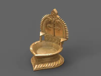 oil lamp Christians Christianity  3D model