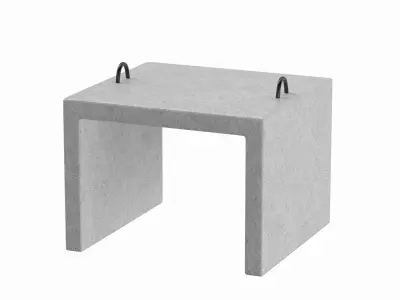 Industrial Concrete Block 3D model