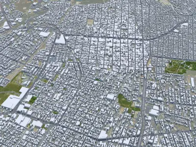 Leon de los Aldama Guanajuato Mexico 35km AI Low-poly 3D model