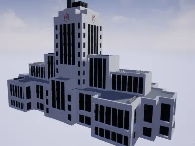 Central City Police Department CCPD from The Flash  Low-poly 3D model