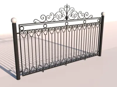 Fence 01 3D model