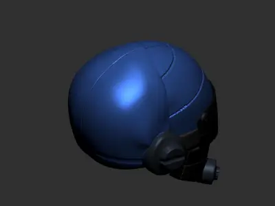 High quality scifi helmet high poly sculpt 3d printable ver 2 3D model