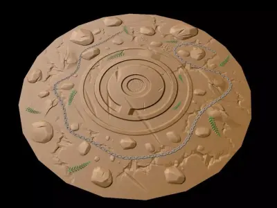 Asset Scene Floor Low-poly Low-poly 3D model