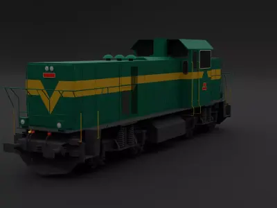 DE11000 Diesel-Electric Shunter Locomotive Low-poly 3D model