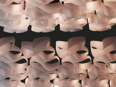 Fabric suspended ceiling 2 3D model