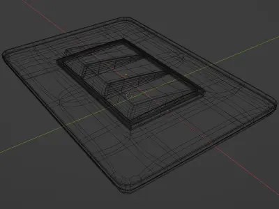 White Glass Pearl white Switch Board Low-poly 3D model