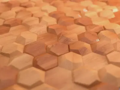 Wood Mosaic Relief Panels Texture