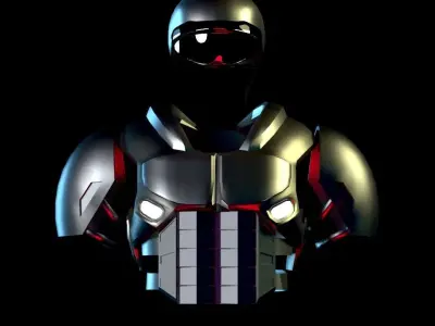 Sci-Fi Heavy Amor Low-poly 3D model