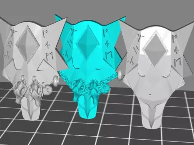 Wolf kite storm shields for wolf viking style marines 3D print model