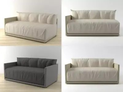 Toffee collection different sofas and chairs 3D model