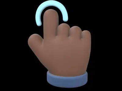 Touch Icon v1 005 Low-poly 3D model