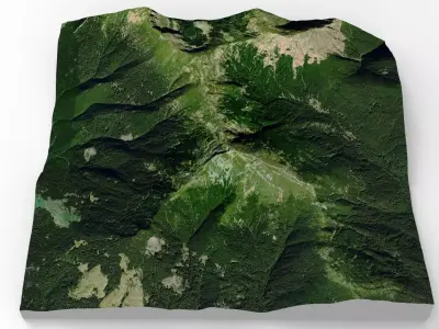 Mountain landscape Pop Ivan Ukraine 3D model