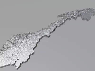 Norway Terrain Country 3D model