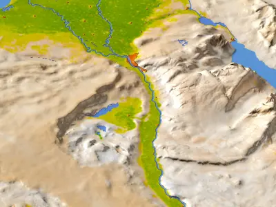 Egypt High resolution 3D relief maps 3D model