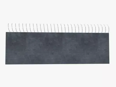 Barbed wire and wall 3D model