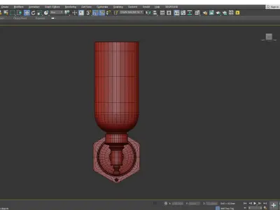 Pair of Nickel Charles Edwards sconce Low-poly 3D model