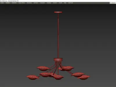 Maxim Lighting Scan 12 LED 9-Light Chandelier Low-poly 3D model