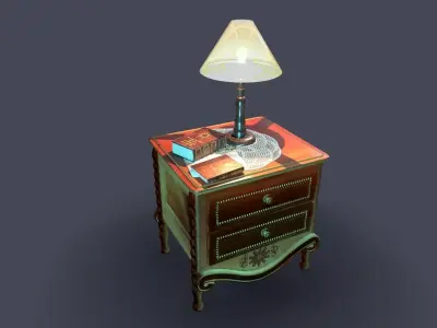 Light table Low-poly 3D model