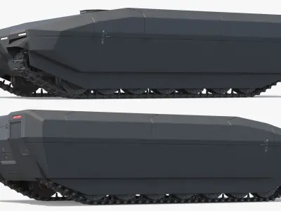  Modular Armored Tank Chassis Dark Gray 