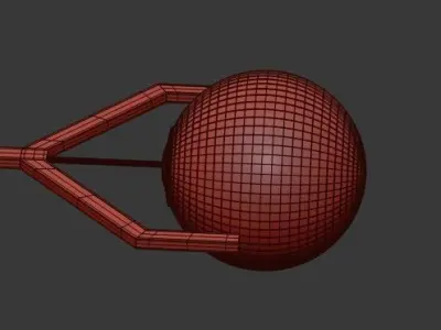 CONTEMPORARY BRASS CHANDELIER Y 3D model