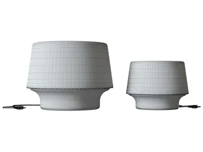 Cosy White Table Lamp 3D model