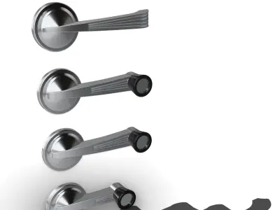 AMT 1955 Chevy Door Handles n Winders set 3D print model