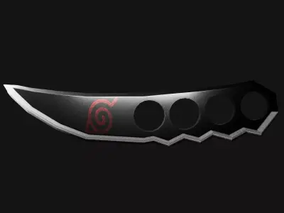 chakra blades or ninja knuckle knives FROM NARUTO Low-poly 3D model