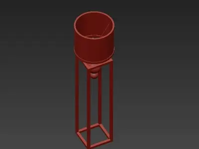 Lampshade floor lamp 3D model
