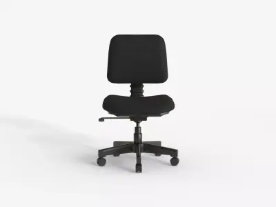 Modern Minimal Office Desk and Chair Set 3D model
