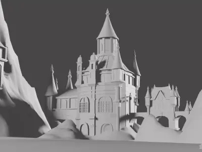 Medieval Castle 3D model 21