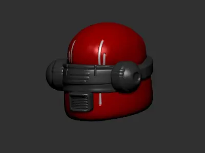 helmet high poly sculpt 3d printable ver 7 3D model 3D model 126