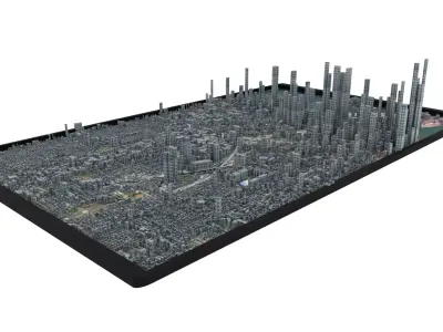 City of Miami Low-poly 3D model