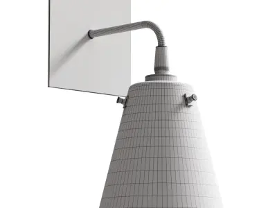 Metal and glass lamp Kiyo 3D model