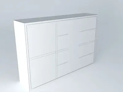 Cabinet Shelf DOORS HREG6FP 12 17 BRW Milano Oak 3D model
