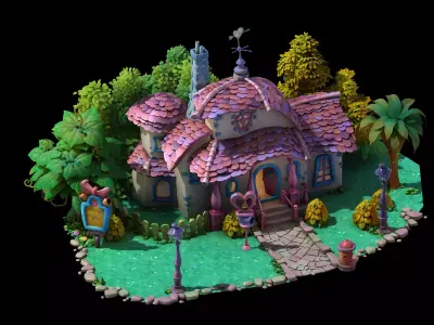 main city - Minnie Cabin 03 3D model
