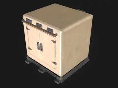 Metal Utility Box  Durable Industrial Storage Unit 3D model