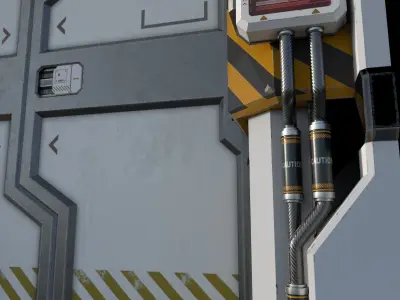 sci-fi door Low-poly 3D model